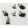 Image 2 : 3-PAIRS NAVAJO STERLING TWIST BACK EARRINGS