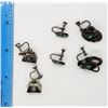 Image 3 : 3-PAIRS NAVAJO STERLING TWIST BACK EARRINGS