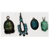 Image 1 : 4-NAVAJO STERLING PENDATS ALL HAVE BLUE/GREEN