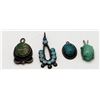 Image 2 : 4-NAVAJO STERLING PENDATS ALL HAVE BLUE/GREEN