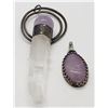 Image 2 : 2-STERLING PENDANTS BOTH WITH LIGHT PURPLE