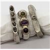 Image 1 : 3-UNIQUE STERLING RINGS WITH A SQUARE-LIKE