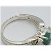 Image 11 : 5-STERLING BLING RINGS WITH GREEN AND CLEAR