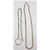 Image 1 : 2-STERLING NECKLACES/CHAINS PLUS ONE CIRUCLAR