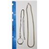 Image 3 : 2-STERLING NECKLACES/CHAINS PLUS ONE CIRUCLAR