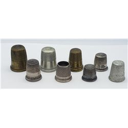 7-VINTAGE STERLING THIMBLES