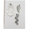 Image 2 : 20 INCH ITALY 925 SPARKLY CHAIN WITH (3)PENDANTS