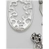 Image 5 : 20 INCH ITALY 925 SPARKLY CHAIN WITH (3)PENDANTS