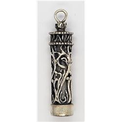 VINTAGE STERLING CYLINDER PENDANT WITH