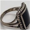Image 4 : 3-VINTAGE STERLING RINGS WITH BLACK ONYX