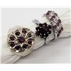 Image 1 : 3-STERLING BLING RINGS WITH RUBY STONE ACCENTS!