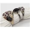 Image 2 : 3-STERLING BLING RINGS WITH RUBY STONE ACCENTS!
