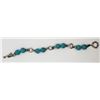 Image 1 : 8 INCH STERLING CARVED TURQUOISE BRACELET