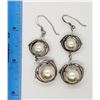 Image 3 : STERLING DOLPHIN DANGLY PIERCED EARRINGS