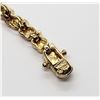 Image 5 : 7 INCH GOLD TONED STERLING TENNIS BRACELET