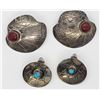 Image 2 : 2-PAIRS OF NATIVE AMERICAN PIERCED EARRINGS