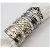 Image 1 : 4-MODERN STERLING BANDS WITH UNIQUE DESIGNS