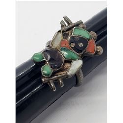 SIZE 6 ZUNI RING WITH INLAY DESIGN!!! NICE!!