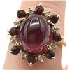 Image 1 : 14K GOLD RUBY STONE W DIAMONDS