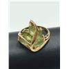 Image 2 : 10K GOLD RING GREEN FLOWERS SIZE 8.5