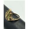 Image 3 : 10K GOLD RING GREEN FLOWERS SIZE 8.5
