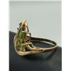 Image 5 : 10K GOLD RING GREEN FLOWERS SIZE 8.5