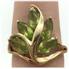 Image 6 : 10K GOLD RING GREEN FLOWERS SIZE 8.5