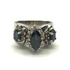 Image 5 : 14K RING W BLUE STONES & ACCENT DIAMONDS