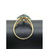 Image 4 : 14K GOLD FLOWER RING BLUE & PURPLE SZ 7.5