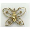 Image 2 : 1/20 12K GOLD FILLED BUTTERFLY PENDANT W/ JADE