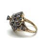 Image 2 : 14K RING 3D BLUE STONE DESIGN SZ 6.5
