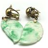 Image 4 : 14K GOLD EARRINGS W DANGLE LEAVES