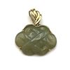 Image 1 : 14K PENDANT W GREEN STONE