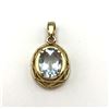Image 1 : 14K PENDANT W BLUE TINTED STONE