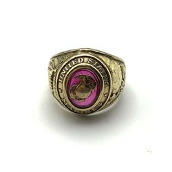 UNITED STATES MARINES 10K GOLD RING