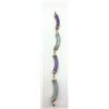 Image 4 : 14K GREEN AND PURPLE BRACELET (JADE?)