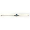 Image 1 : 14K BRACELET W BLUE STONE & DIAMONDS