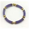 Image 1 : 14K PURPLE JADE BRACELET