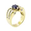 Image 4 : 4.16 ctw Sapphire and Diamond Ring - 18KT Yellow Gold
