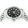 Image 6 : Rolex Mens Stainless Steel 36MM Black Diamond Datejust Wristwatch