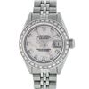 Image 1 : Rolex Ladies Stainless Steel Pink MOP Diamond 26MM Datejust Wristwatch