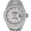 Image 2 : Rolex Ladies Stainless Steel Pink MOP Diamond 26MM Datejust Wristwatch