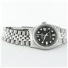 Image 4 : Rolex Mens Stainless Black Diamond 36MM Datejust Wristwatch