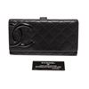Image 1 : Chanel Black Quilted Leather Black CC Cambon Long Wallet