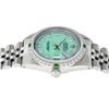 Image 5 : Rolex Mens Stainless Steel Green Mother Of Pearl Diamond Datejust Wristwatch