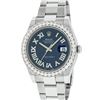 Image 2 : Rolex Mens Stainless Steel Black Roman Diamond 3.5 Carat 41MM Datejust 2 Wristwa