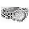 Image 3 : Rolex Ladies Stainless Steel Silver Pyramid Diamond Datejust Wristwatch