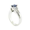 Image 4 : 1.28 ctw Oval Brilliant Blue Sapphire And Diamond Ring - Platinum