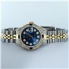 Image 2 : Rolex Ladies 2 Tone Yellow Gold Blue Diamond & Sapphire Datejust Wristwatch