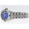 Image 3 : Rolex Ladies Stainless Steel Blue Vignette Diamond & Sapphire Datejust Wriswatch